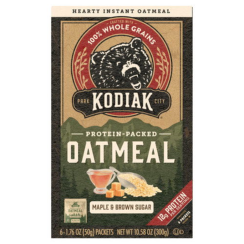 Kodiak Oatmeal, Maple & Brown Sugar, Protein-Packed