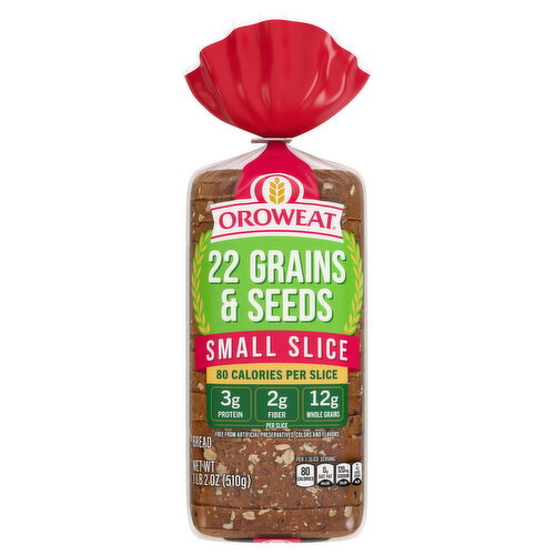 Oroweat 22 Grains & Seeds Small Slice Bread Image 1 of 6