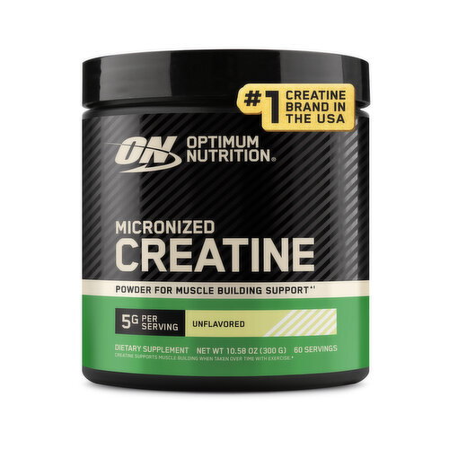 Optimum Nutrition Micronized Creatine Powder, Unflavored, 60 Servings Image 1 of 9