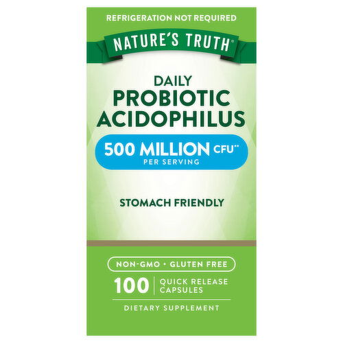 Nature's Truth Quick Release Capsules Daily 500 Million CFU Probiotic Acidophilus