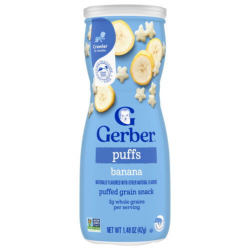Gerber Crawler (8+ Months) Puffed Grain Snack Banana Puffs