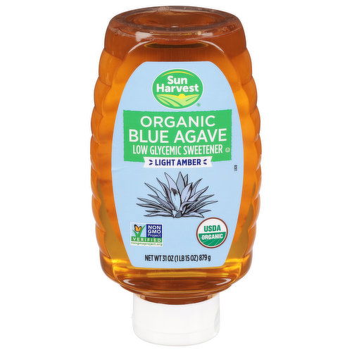 Sun Harvest Blue Agave, Organic, Sweetener, Light Amber