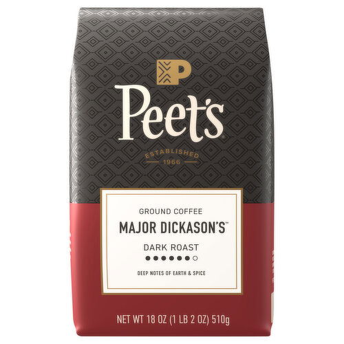 Peet's Ground Dark Roast Major Dickason's Coffee