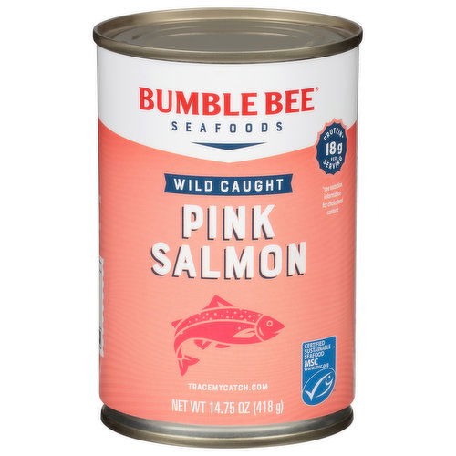 Bumble Bee Seafoods Salmon, Pink, Wild Caught