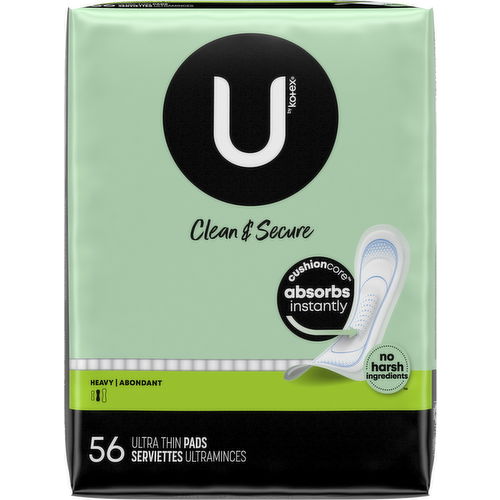 U By Kotex Ultra Thin Heavy Pad 56 ct