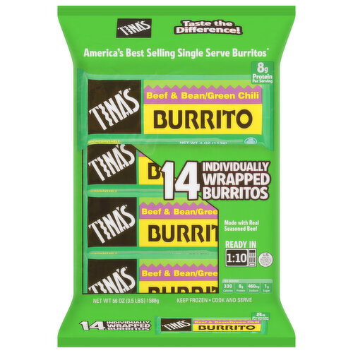 Tina's Beef & Bean/Green Chili Burrito Image 1 of 6