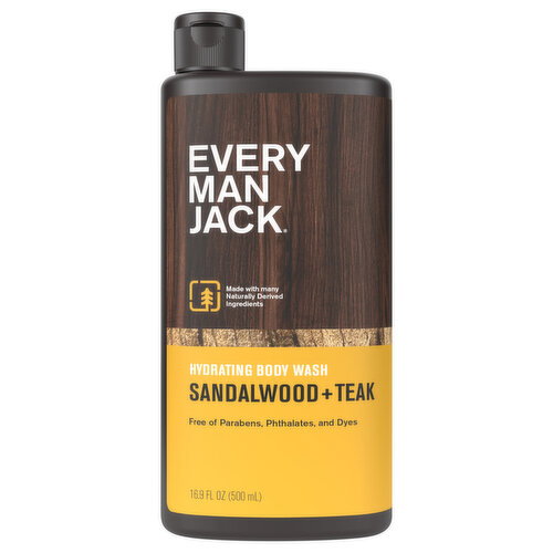 Every Man Jack Hydrating Sandalwood + Teak Body Wash Image 1 of 3
