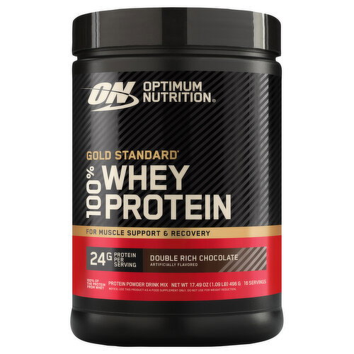 Optimum Nutrition 100% Whey Protein Double Rich Chocolate Protein Powder Drink Mix Image 1 of 5