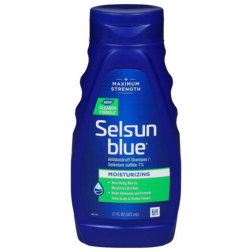 Selsun Blue Antidandruff Shampoo, Maximum Strength, Moisturizing