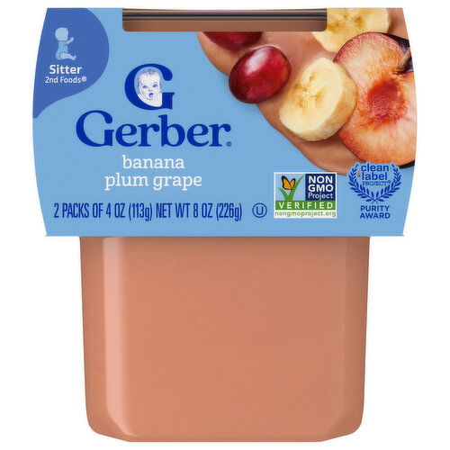 Gerber Sitter 2nd Foods Banana Plum Grape