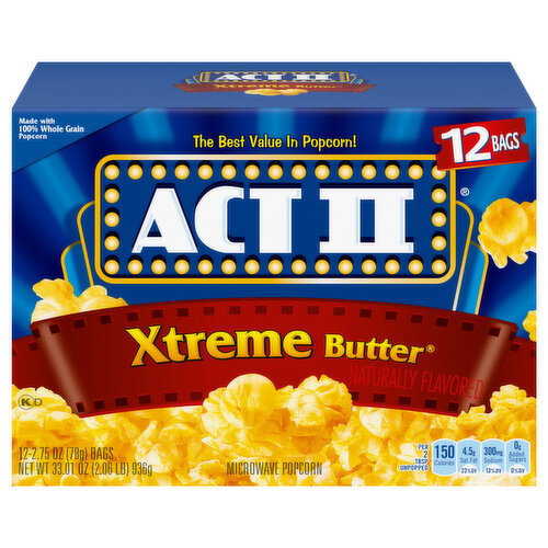 Act II Xtreme Butter Microwave Popcorn Image 1 of 6
