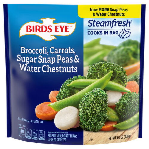 Birds Eye Broccoli, Carrots, Sugar Snap Peas & Water Chestnuts