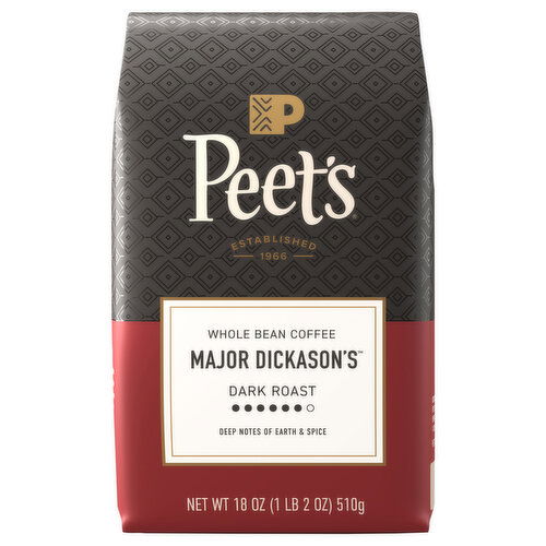 Peet's Whole Bean Dark Roast Major Dickason's Coffee