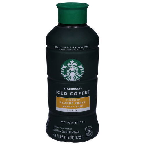 Starbucks Iced Coffee, Premium, Blonde Roast, Black Unsweetened