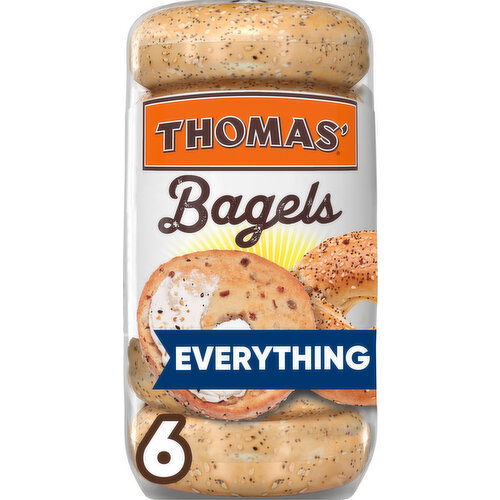 Thomas' Everything Bagels, 6 count, 18 oz