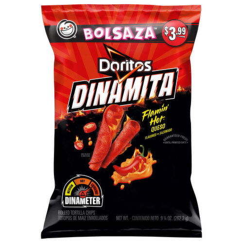 Doritos Rolled Flamin' Hot Queso Flavored Tortilla Chips