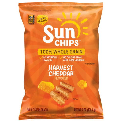 Sun Chips 100% Whole Grain Harvest Cheddar Whole Grain Snacks
