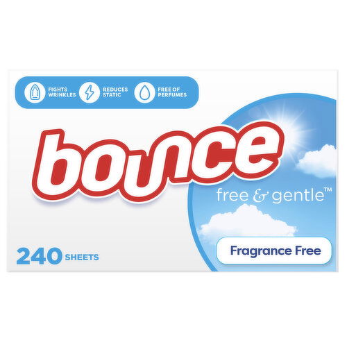 Bounce Free & Gentle Dryer Sheets, 240 Ct