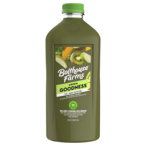 Bolthouse Farms 100% Fruit & Vegetable Juice Smoothie, Green Goodness