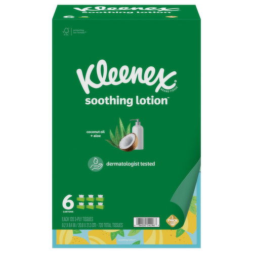 Kleenex Tissues, Coconut Oil + Aloe, 3-Ply