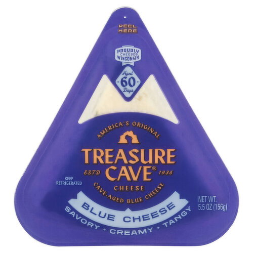 Treasure Cave Blue Cheese Wedge Image 1 of 6