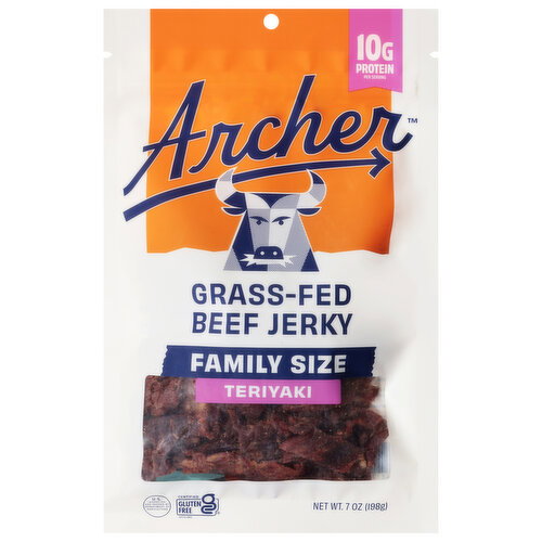 Archer Grass-Fed Mild Teriyaki Beef Jerky Family Size
