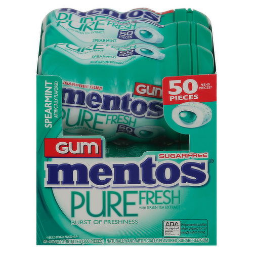 Mentos Gum, Sugarfree, Spearmint