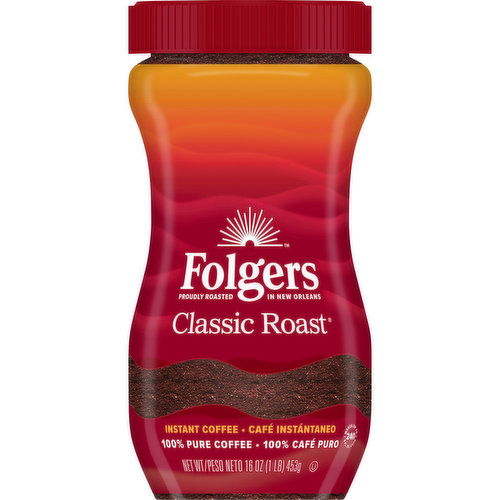 Folgers Coffee, Instant, Classic Roast