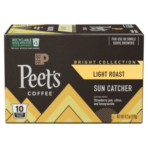 Peet's Coffee Pods Light Roast Sun Catcher Coffee