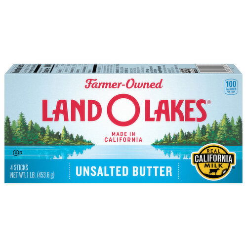 Land O Lakes Unsalted Butter, Made with Sweet Cream