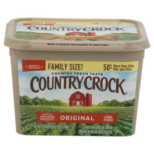 Country Crock Vegetable Oil Spread, 40%, Original, Family Size