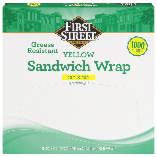 First Street Sandwich Wrap, Yellow