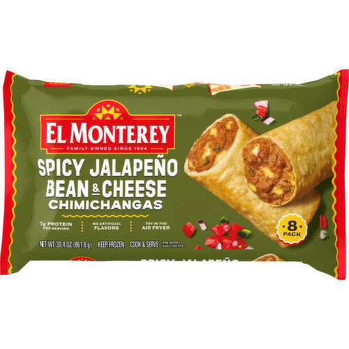 El Monterey Spicy Jalapeno Bean & Cheese Chimichangas