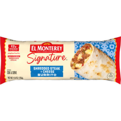 El Monterey Burrito, Shredded Steak & Cheese
