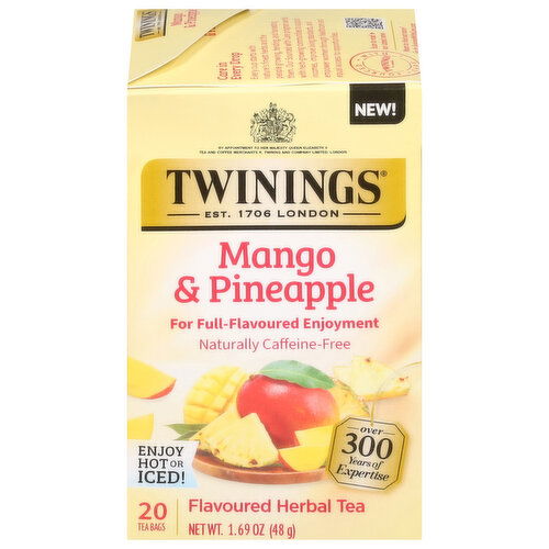 Twinings Flavoured Herbal Tea, Mango & Pineapple