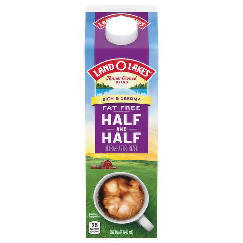 Land O Lakes Half and Half, Fat Free, Rich & Creamy