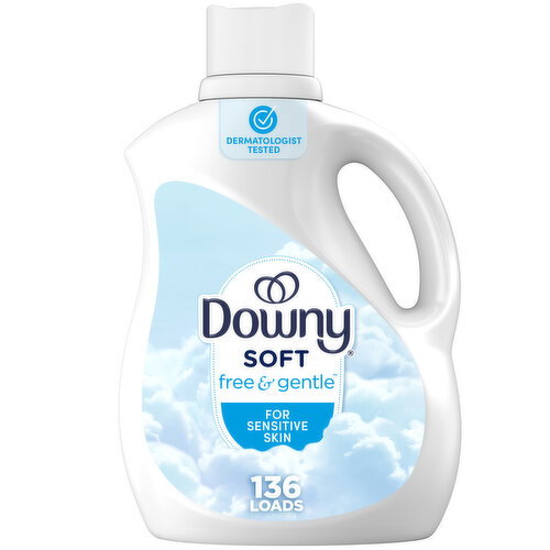 Downy Free & Gentle Liquid Fabric Softener, 136 Loads Image 1 of 6