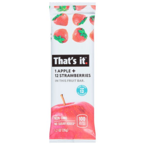 That's It Fruit Bar, Apple + Strawberries