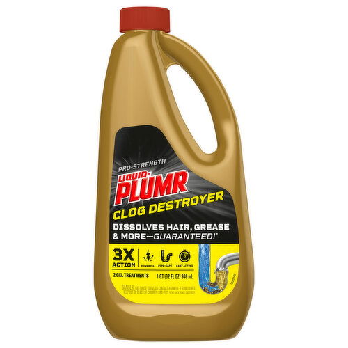 Liquid-Plumr Clog Destroyer, Pro-Strength, Gel
