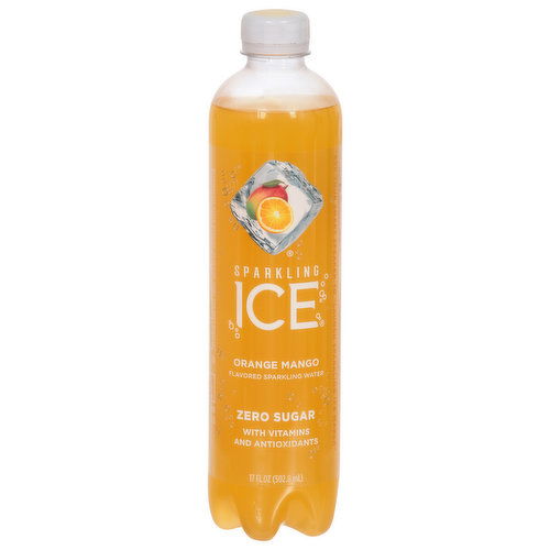 Ice Sparkling Water, Orange Mango, Zero Sugar