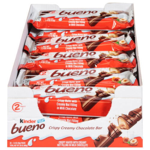 Kinder Bueno Chocolate Bar, Crispy Creamy