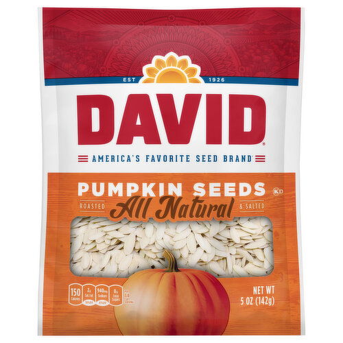 David Roasted & Salted All Natural Pumpkin Seeds