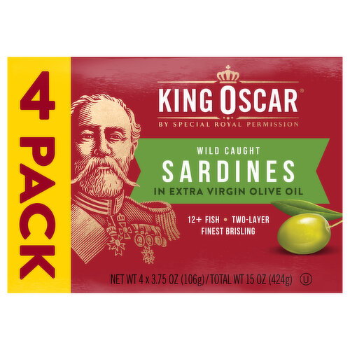King Oscar Wild Caught Sardines in Extra Virgin Olive Oil