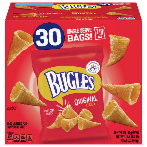 Bugles Crispy Original Flavor Corn Snacks