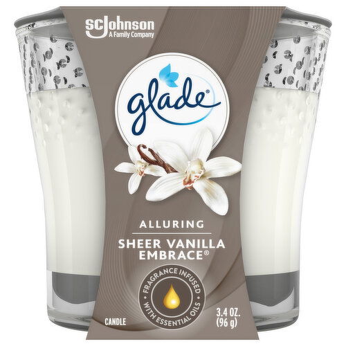 Glade Candle, Alluring, Sheer Vanilla Embrace