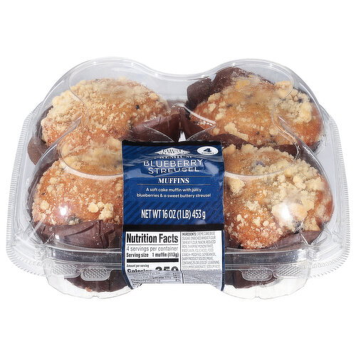 First Street Premium Blueberry Streusel Muffins Image 1 of 6