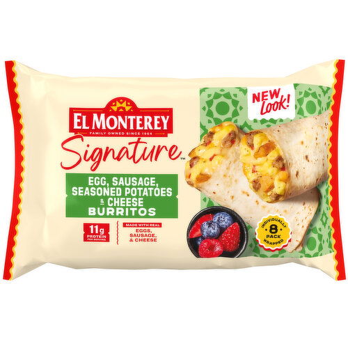 El Monterey EM Sig Egg Saus Chs Pot Bkfst Burritos 8