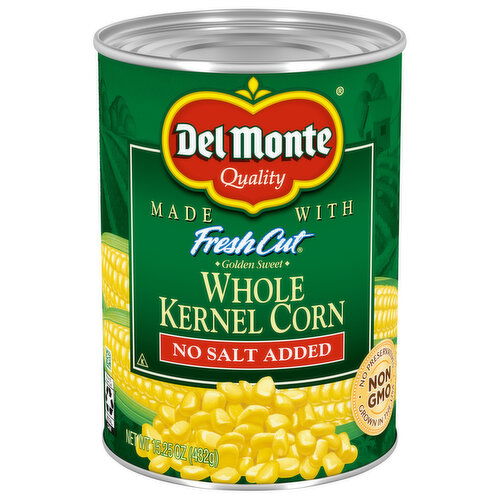 Del Monte No Salt Added Golden Sweet Whole Kernel Corn