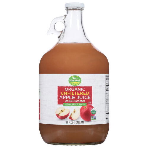 Sun Harvest Apple Juice, Unfiltered, Organic