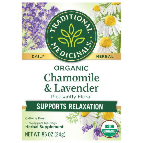 Traditional Medicinals Organic Tea Bags Chamomile & Lavender